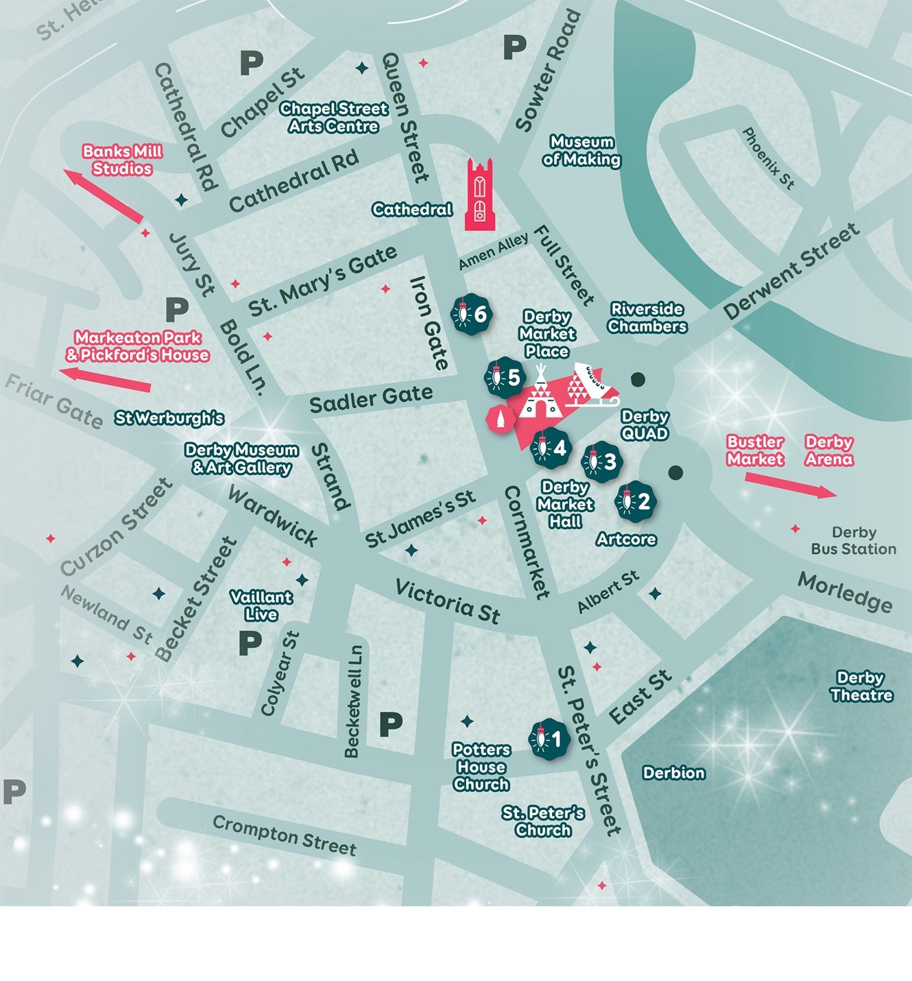 Festive Light Trail Map