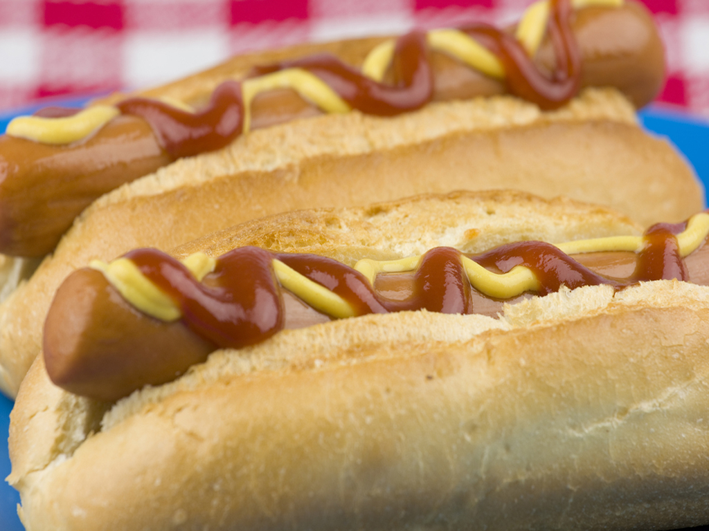 Close up of hotdogs