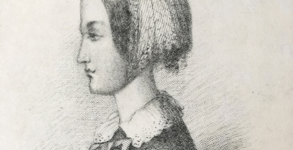 Pencil sketch of Florence Nightingale