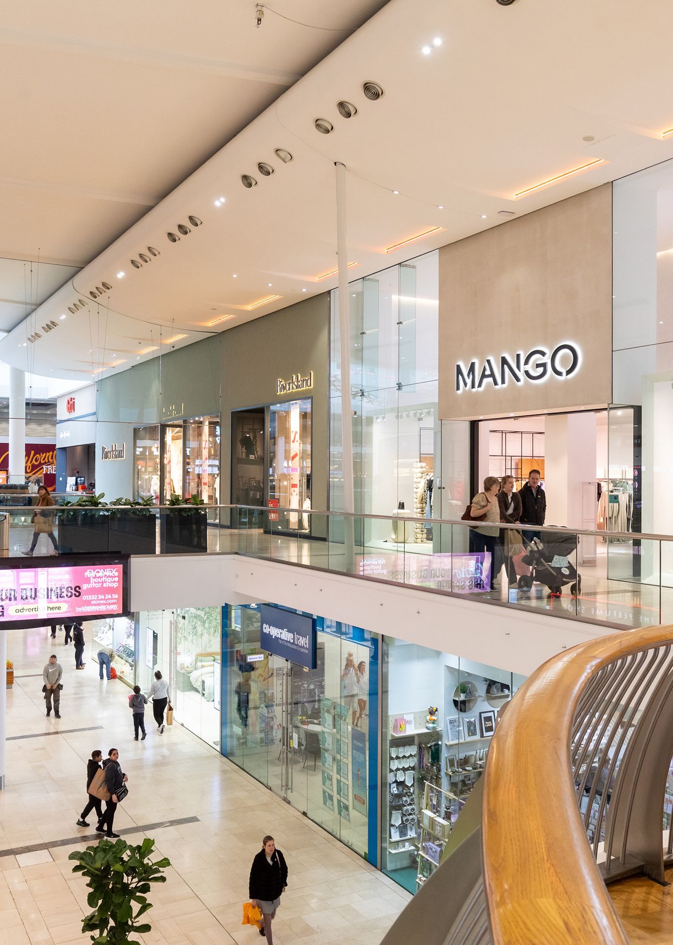 Inside Derbion shopping centre