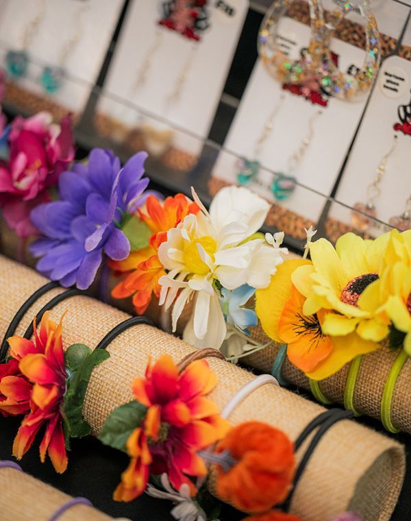 A vibrant selection of crafts and accessories